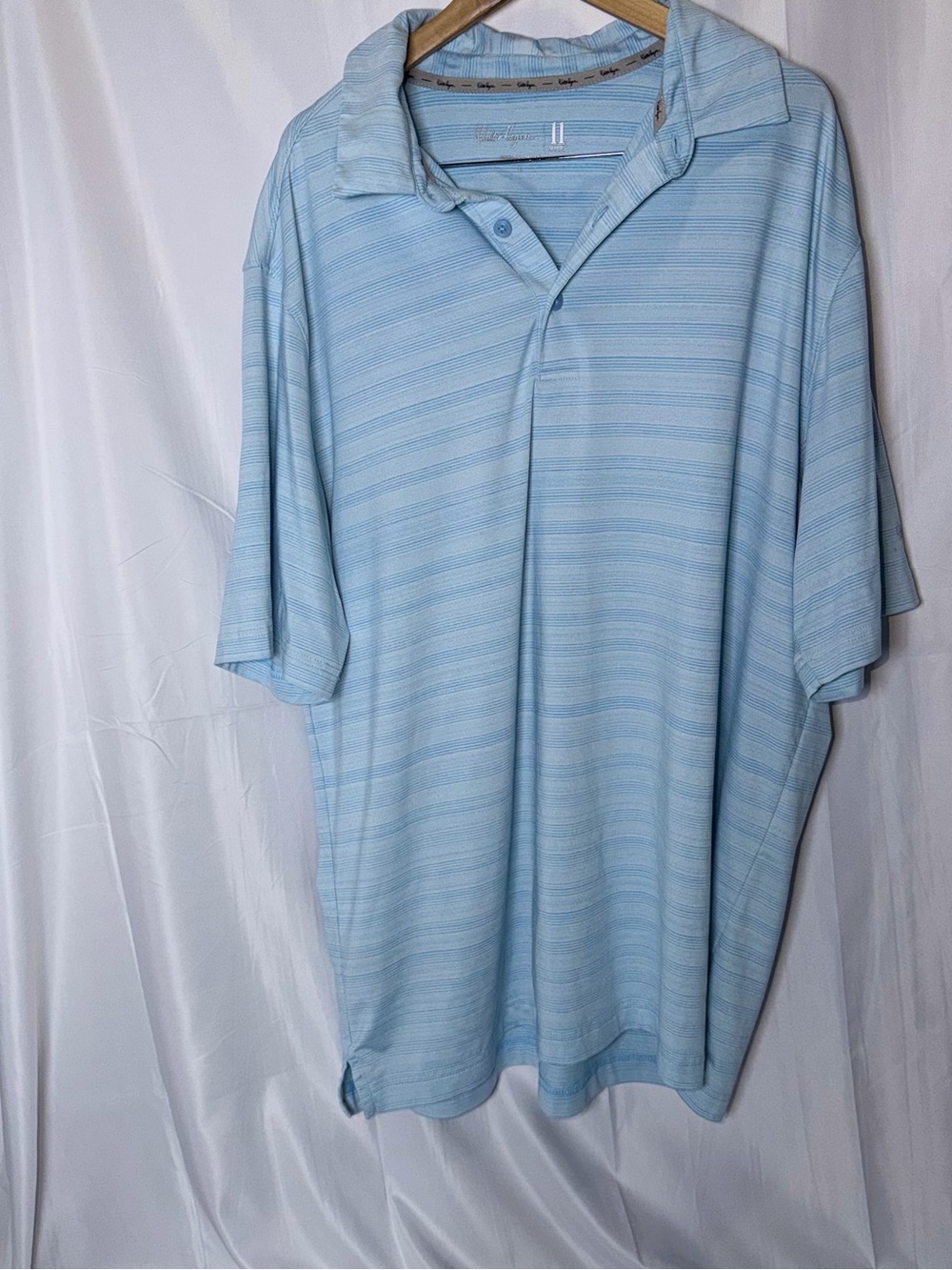 Walter Hagen Light Blue Horizontal Stripe Polo